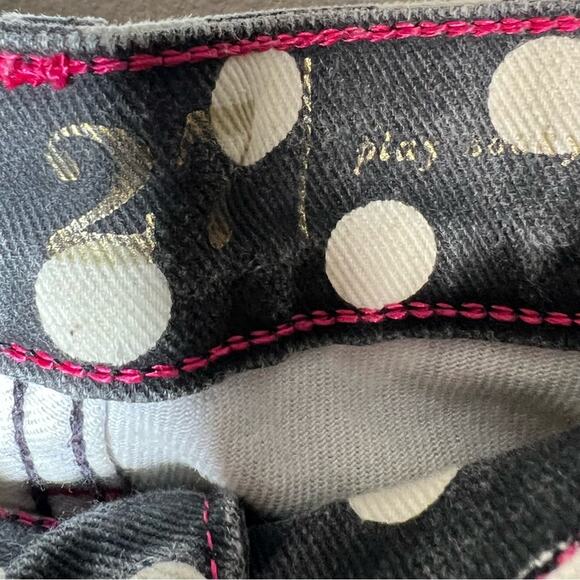 Kate Spade gray and beige polkadot Broome Street play hooky jeans size 27 B179 - Picture 5 of 8